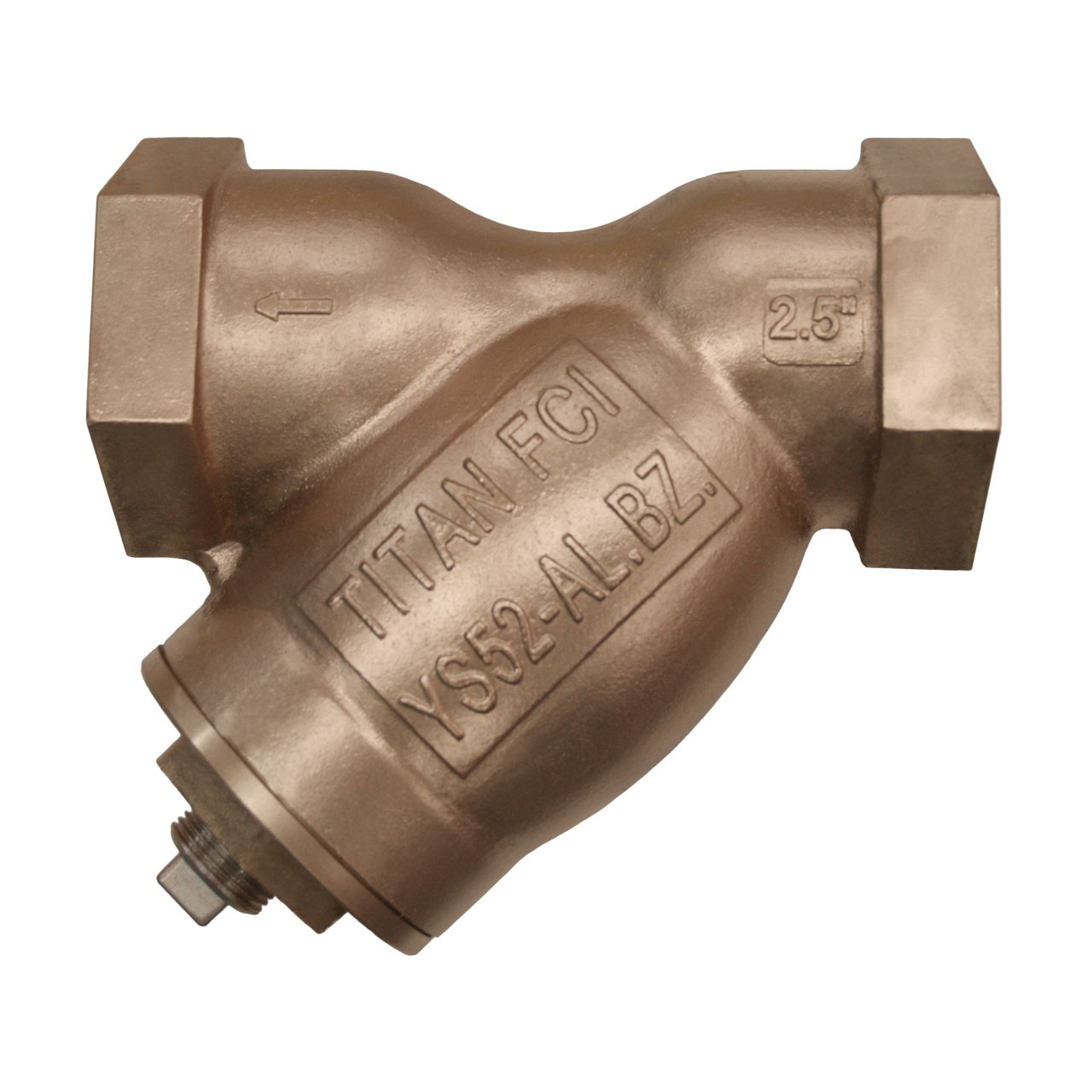 Titan Flow Control YS 52-AB Threaded Aluminum Bronze Y-Strainer - ANSI  Class 250