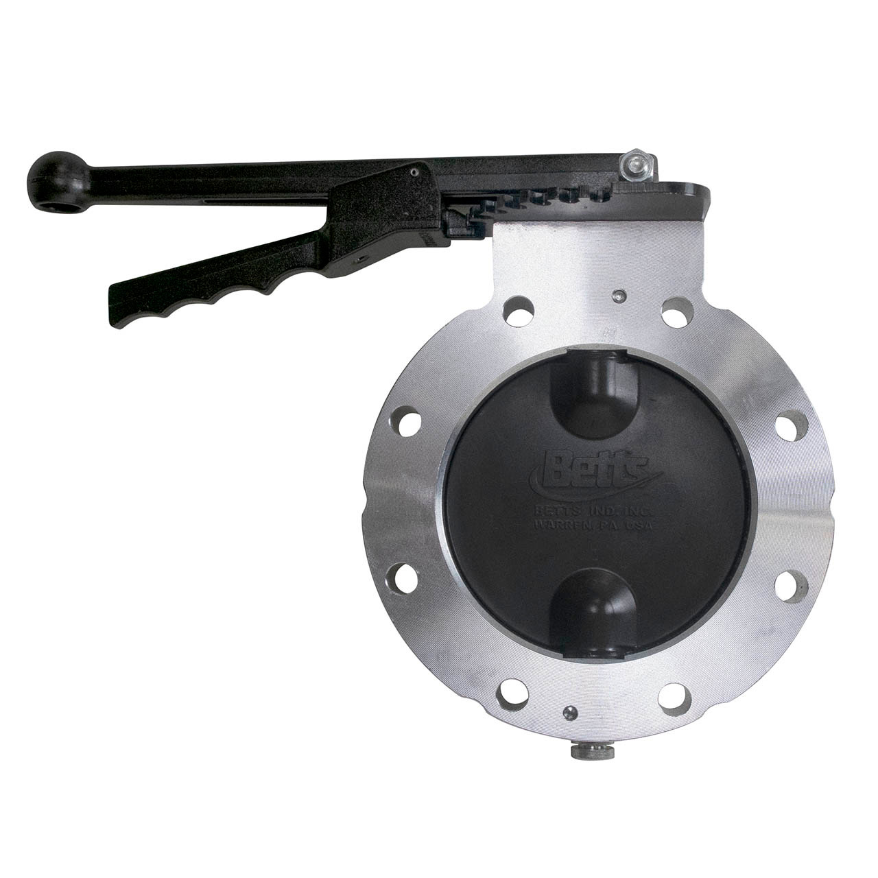 Betts WD Series 4 in. Aluminum Wet-R-Dri Metering Butterfly Valve w/ Viton  Seals & Disc, TTMA Flange, Locking Handle