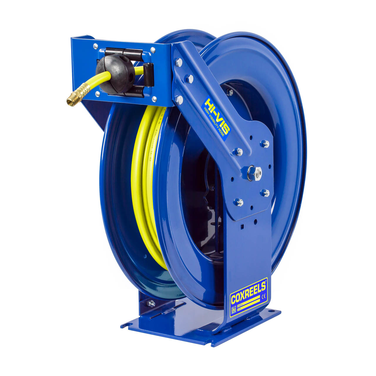Coxreels T Series Truck Mount Spring Rewind Air Hose Reel w/ High  Visibility Safety Hose - Reel & Hose - 3/8 in. x 50 ft.