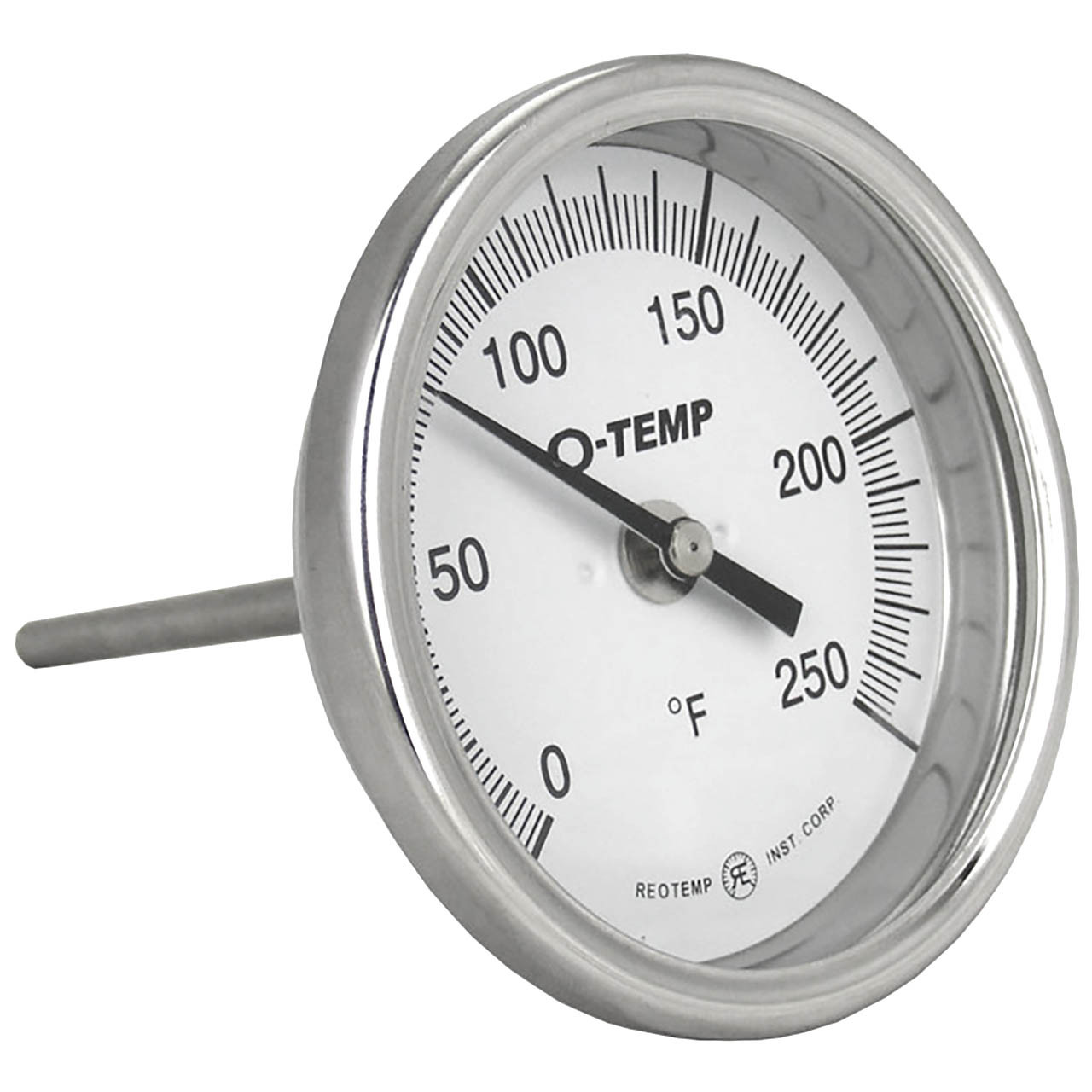 Reotemp 12 Inch Modern Indoor Fahrenheit Analog Wall Thermometer with  Brushed Aluminum Metal Bezel and Glass Lens