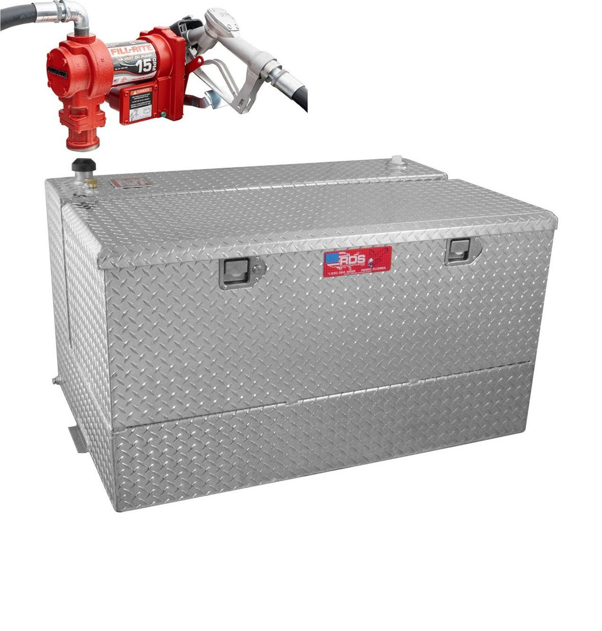 RDS 95 Gallon Aluminum Combo DOT Certified Tank and Tool Box with 15 GPM  Transfer Pump - John M. Ellsworth Co. Inc.