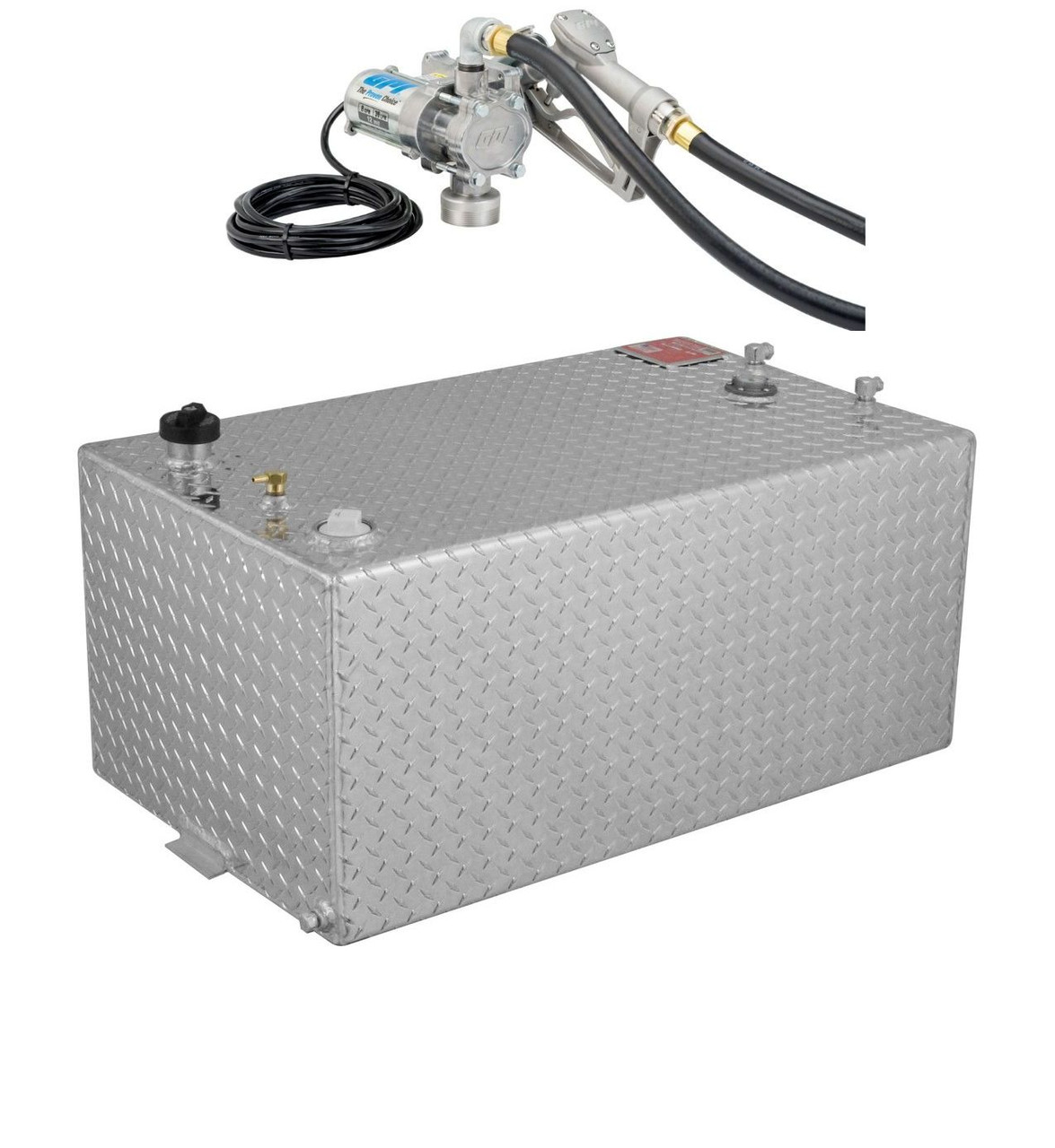 RDS 55 Gallon Aluminum DOT Certified Tank with 8 GPM Transfer Pump