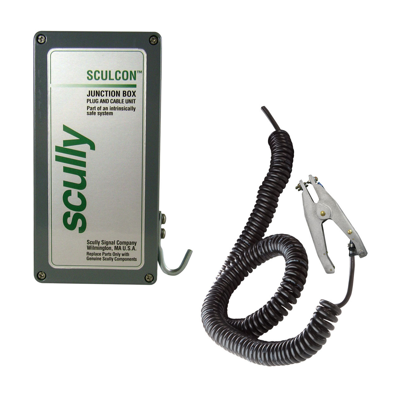 Scully ST-47CC/CLMP Sculcon Junction Box w/ Grounding Clamp & 32 ft. Coiled  Cable