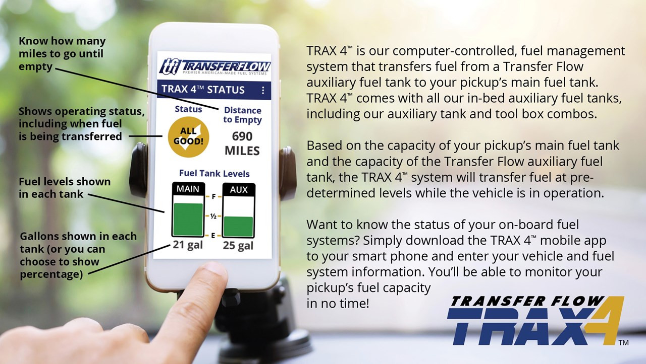 Transfer Flow, Inc. - Aftermarket Fuel Tank Systems - 40 Gallon Fuel Tank & Tool  Box Combo - TRAX 4