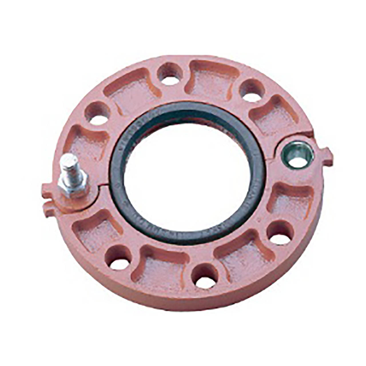 Shurjoint 7041 Grooved Flange Adapter ANSI Class 125/150, Ptd. Orange