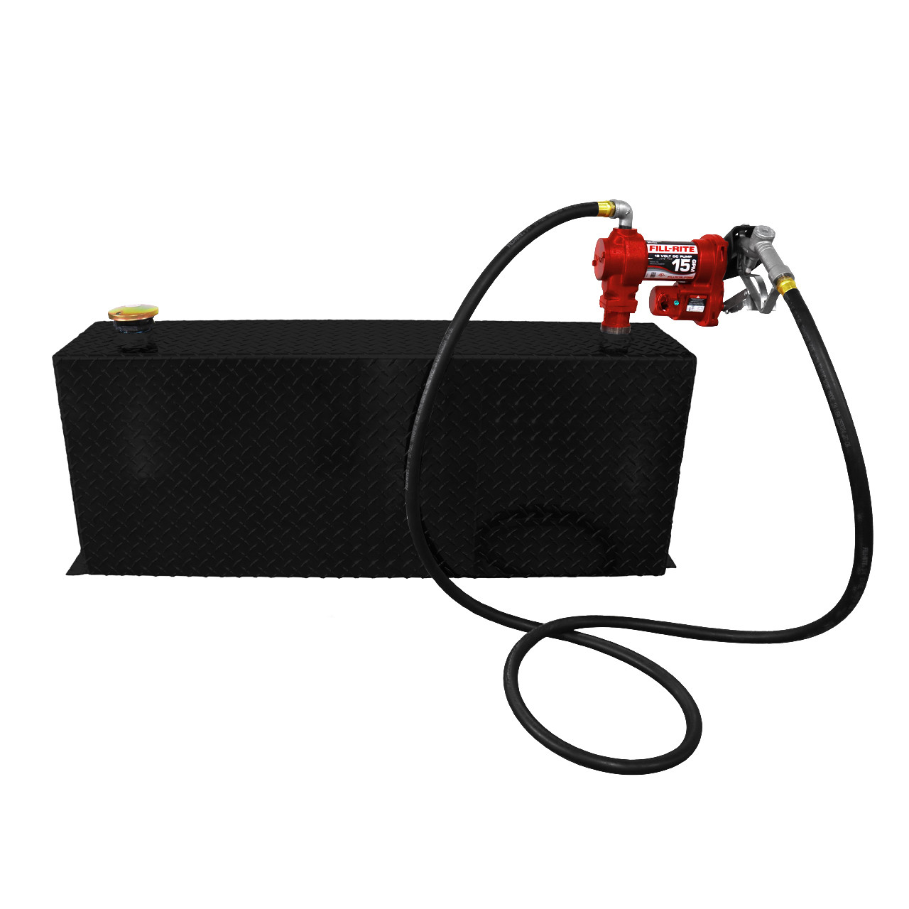 38 Gallon Aluminum Rectangle Fuel Transfer Tank w/ Fill-Rite 15