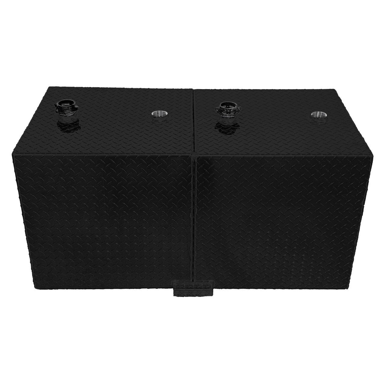 110 Gallon Aluminum Rectangle Split Fuel Transfer Tank - Black