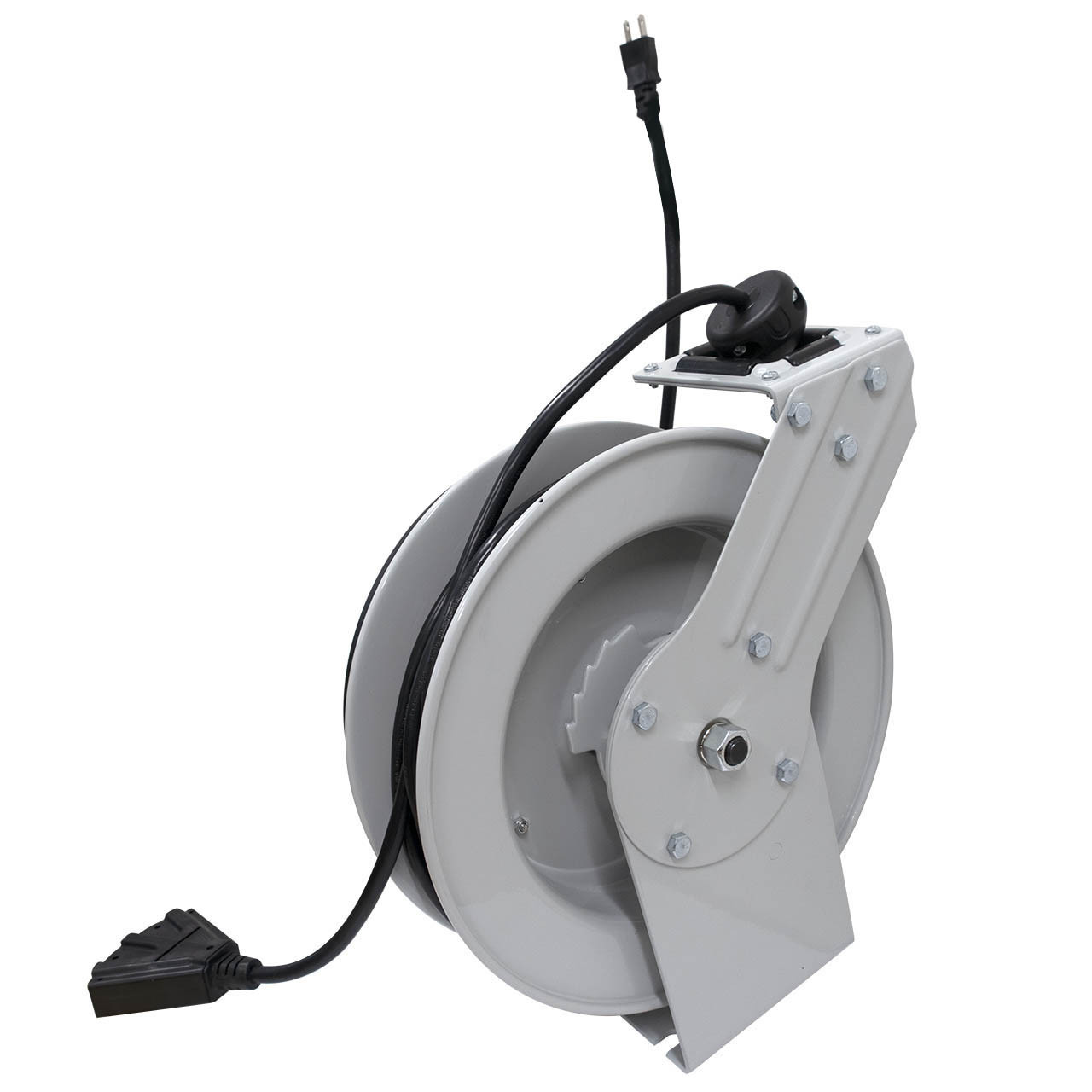 ReelWorks Mountable Retractable Extension Cord Reel - 12AWG x 50' Ft