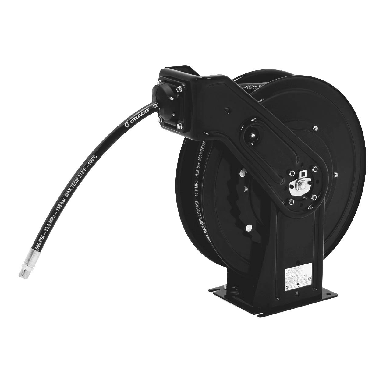Graco SDL6HD - SDX20, 1/2 x 50' Air/Water Hose Reel Bench Mount, Black by FastoolNow