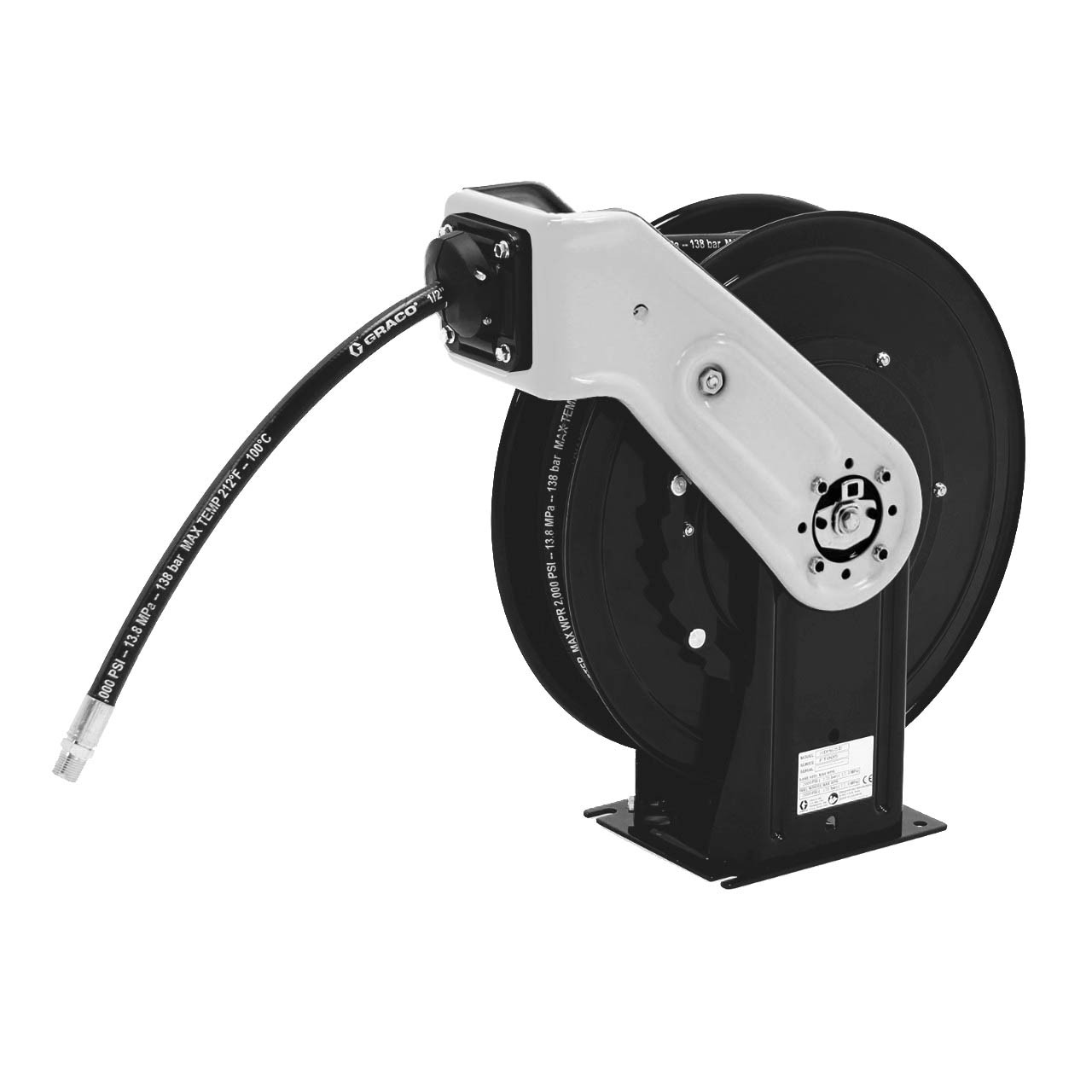 Graco SDL6DD - SDX20, Bare Air/Water Hose Reel 1/2 x 50' Overhead Mount, Black by FastoolNow