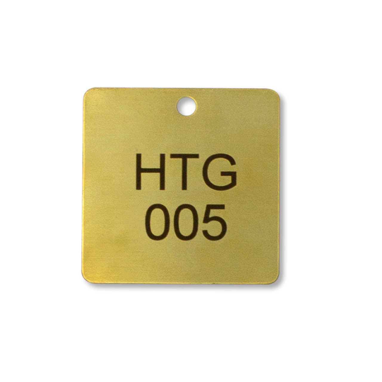 Brass Identification/Equipment Tags, Laser Marked 1 1/4