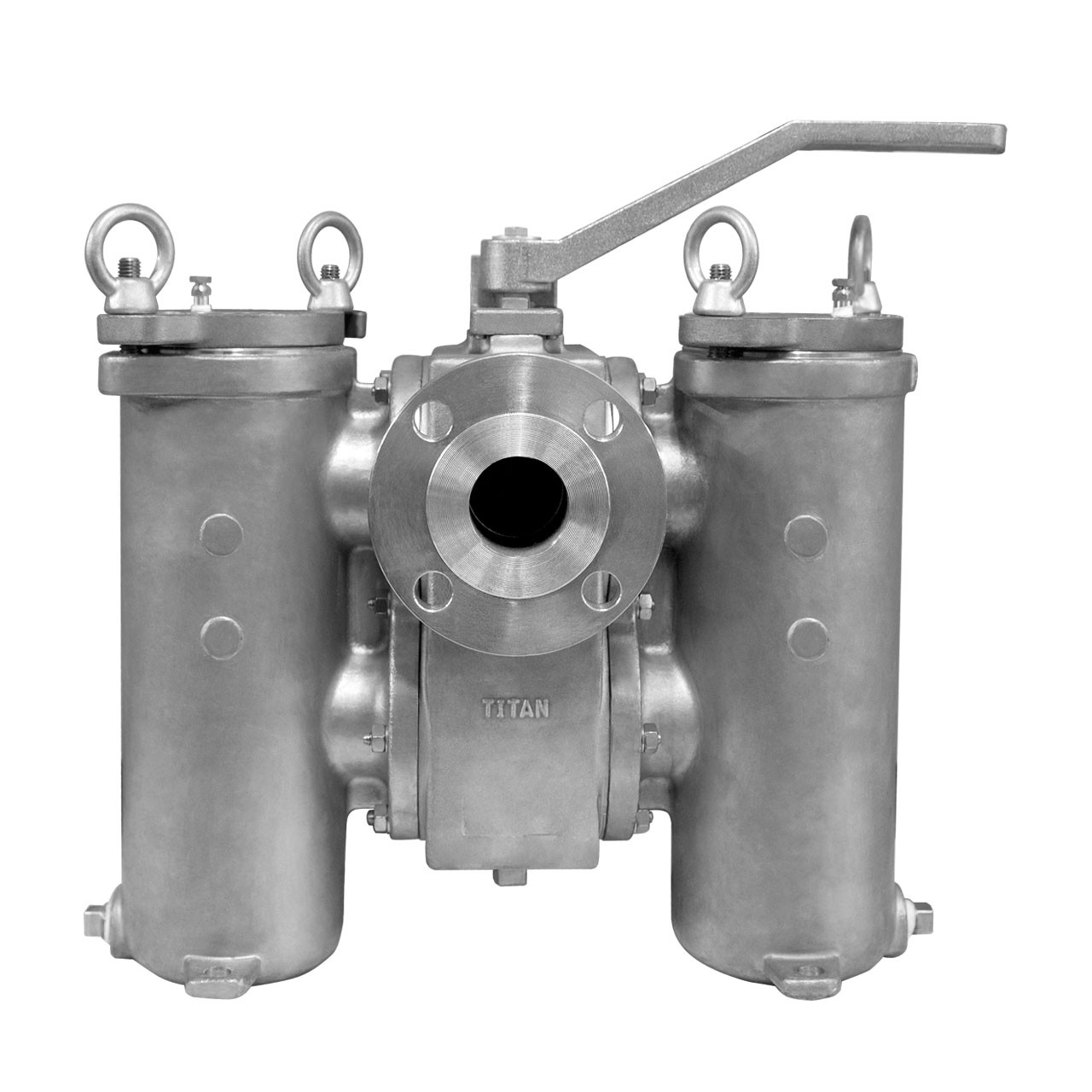 Titan Flow Control DS 696-SS Flanged Stainless Steel Duplex Basket Strainer  - ASME Class 150