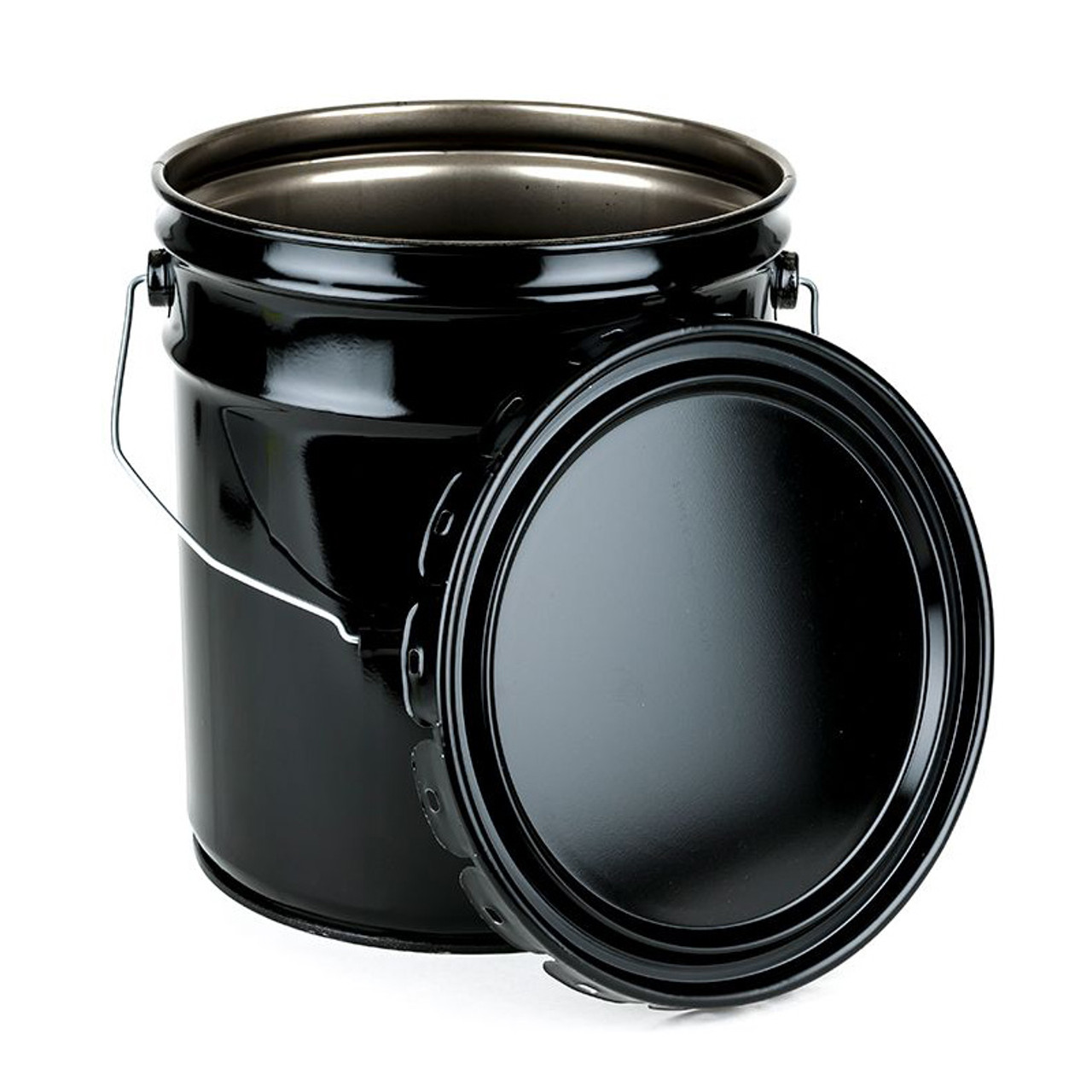 2 Gallon Plastic Pail, Open Head - Black