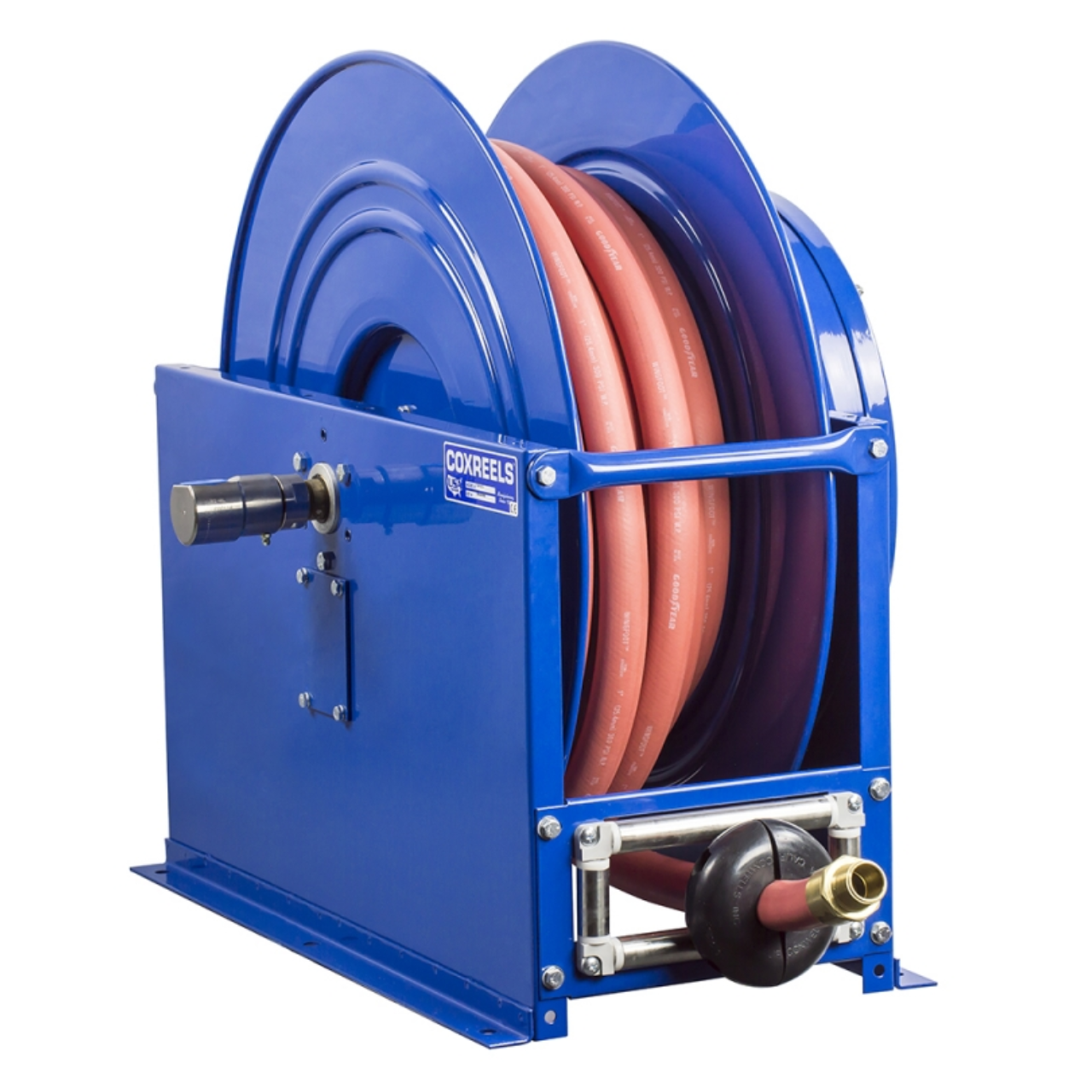 Coxreels SLP-650 Single Hose Spring Rewind: 1 I.D., 50' Hose, 300 PSI