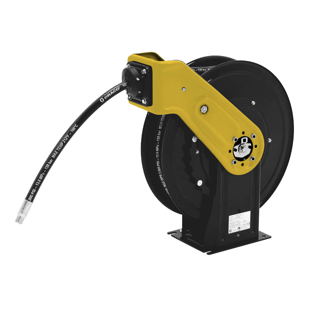Graco SDH1DF - SDX10, Bare Grease Hose Reel 1/4 x 50' Overhead Mount, Yellow by FastoolNow