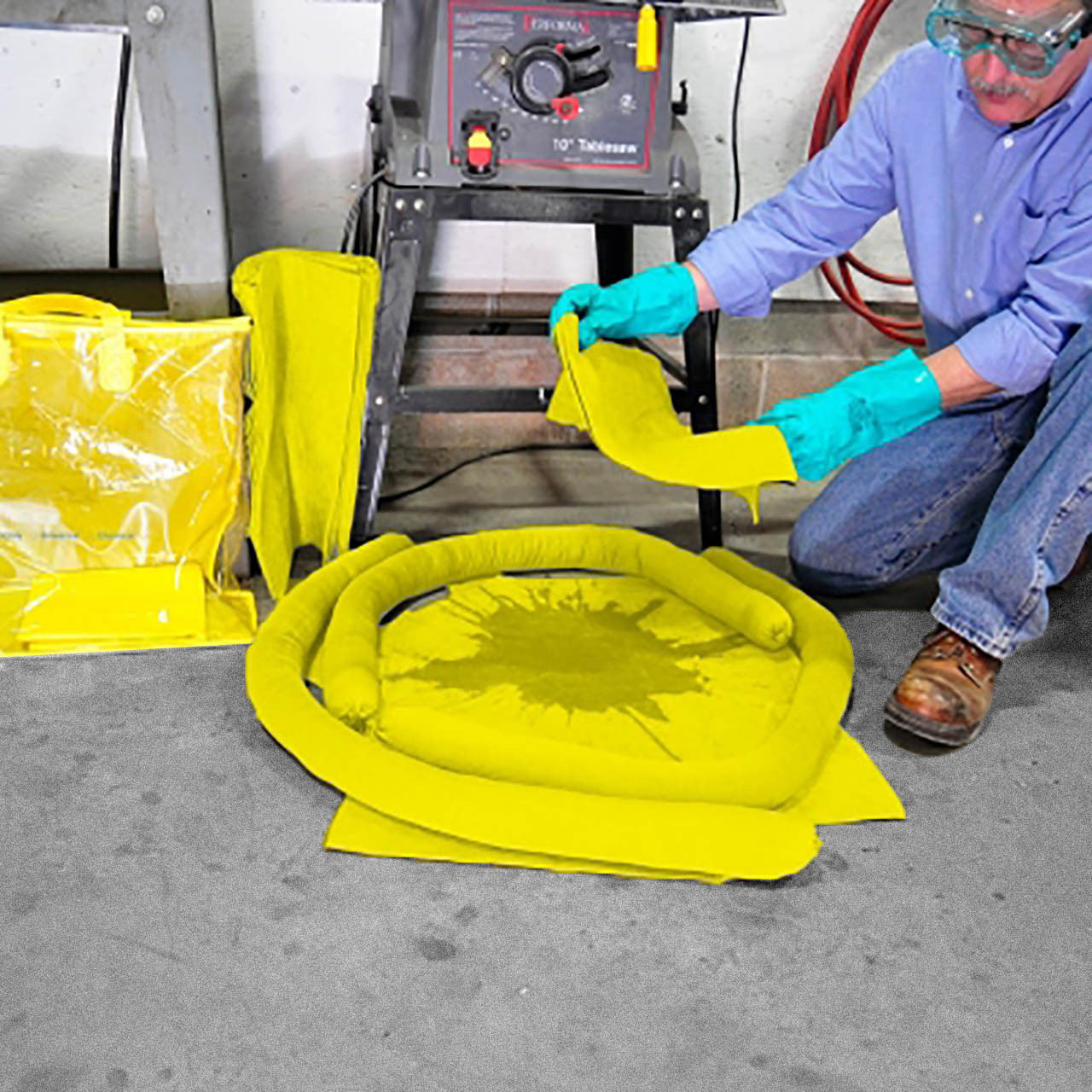 Spilfyter Grab & Go Battery Acid Spill Kit (#440133) - Emergency Acid Neutralization