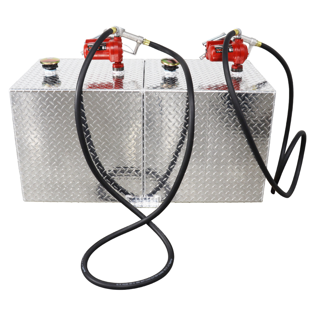110 Gallon Aluminum Rectangle Split Fuel Transfer Tank w/ Fill
