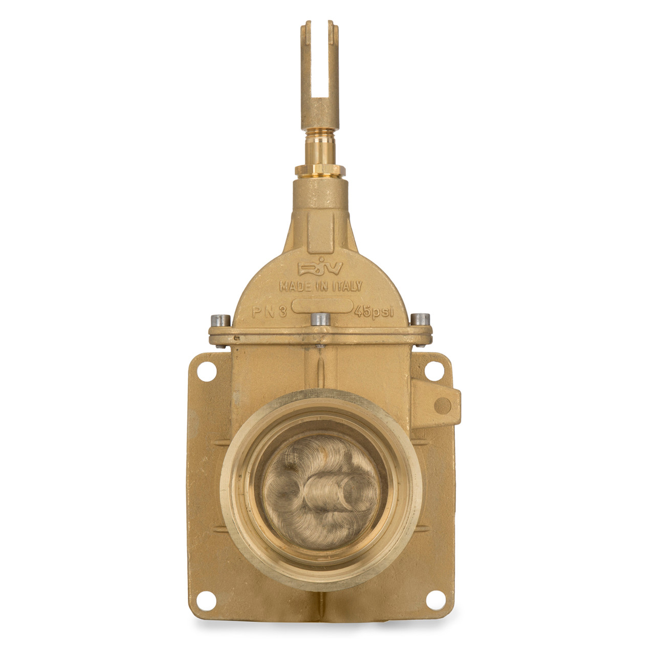 RIV Perla 6 in. Brass Piston Gate Valve Flange X F NPT - John M