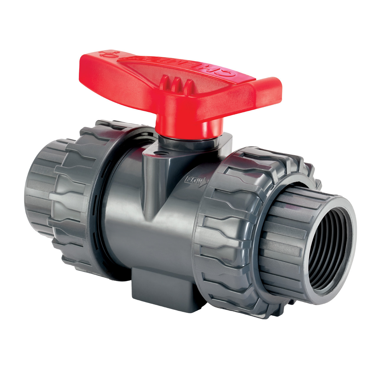 Chemline Plastics Type 20 True Union PVC Ball Valve w/ EPDM O-Rings ...