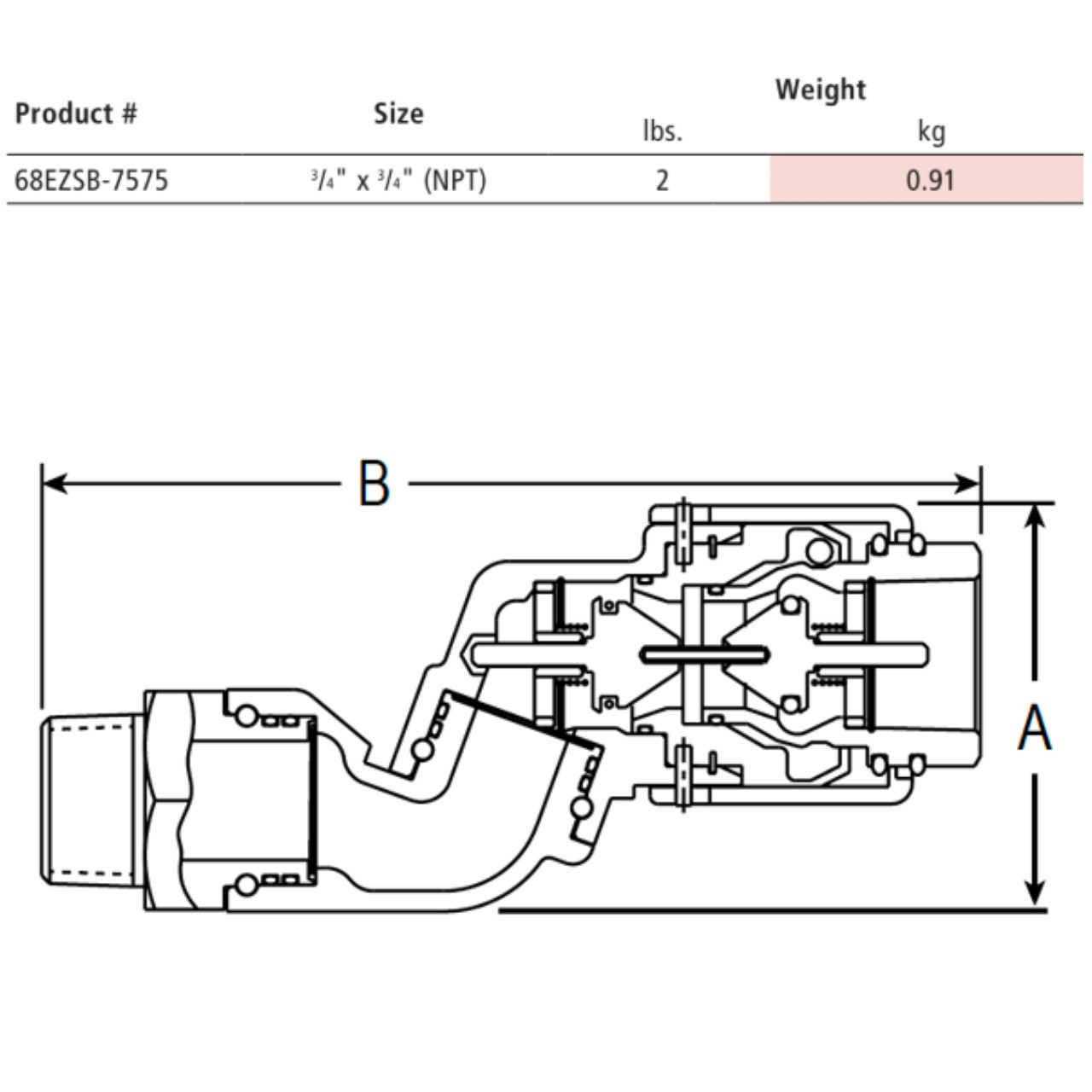 OPW 68EZSB-7575 3/4 in. NPT Aluminum Reconnectable Swivel