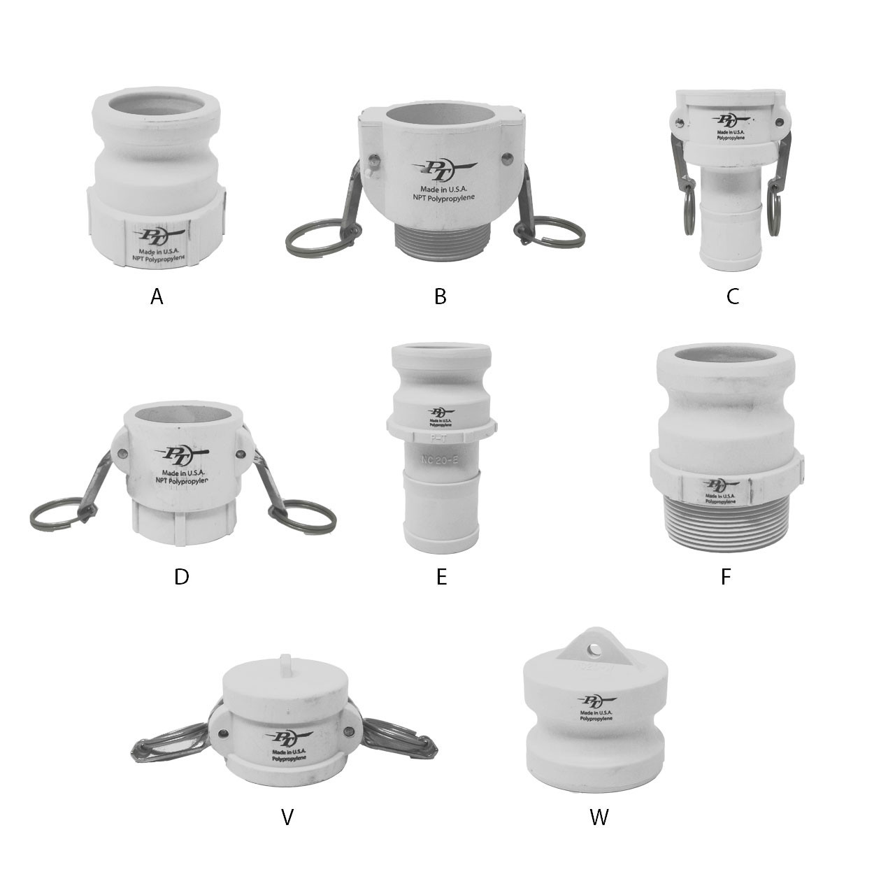 PT Coupling 1 in. Food Grade Polypropylene Quick Couplings John M