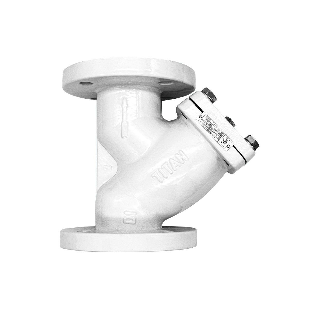 Titan Flow Control 5 In Flange End White Ductile Iron Y Wye Strainer Titan flow control 5 in flange end white ductile iron y wye strainer