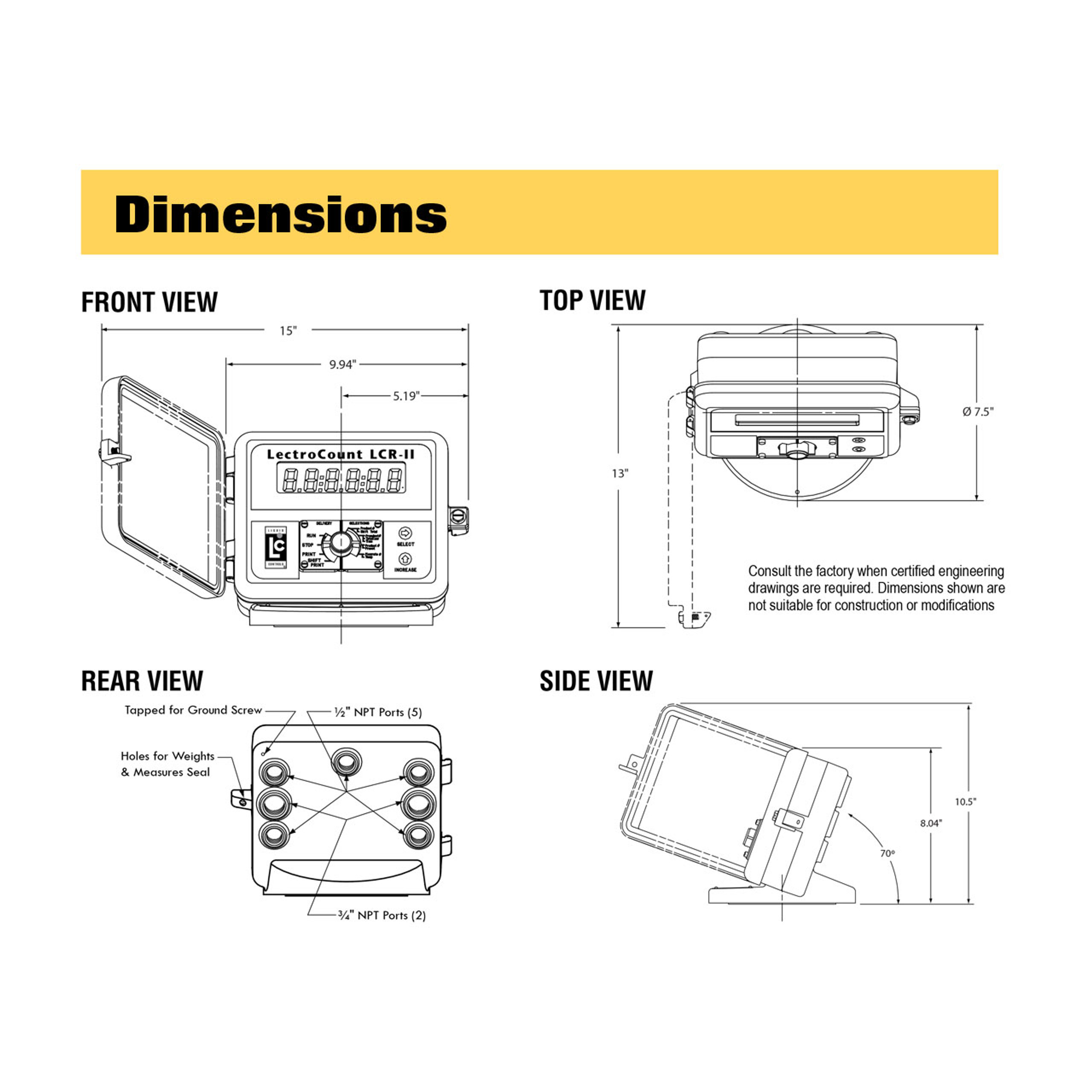 Liquid Controls LectroCount LCRII Electronic Meter Register