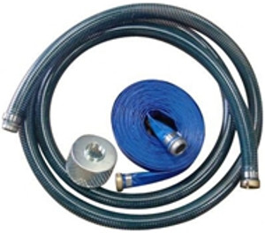 Kuriyama PVC Water Suction & Discharge Hose w/Strainer & Pin Lugs - 1 1/2 in.