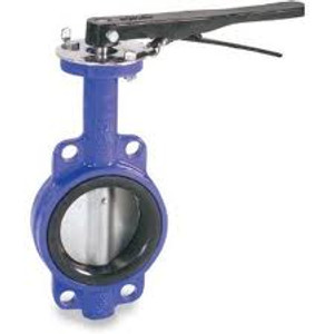 Smith Cooper 0160 Series 2 in. Cast Iron Lever Operated Butterfly Valve w/Nitrile Rubber Seals, Nickel Plated Iron Disc, Wafer Style