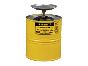 Justrite 10318 Plunger Can - 1 Gallon - Yellow