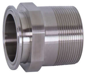 Dixon Sanitary 21MP Series 316L Stainless 1-1/2 in. Clamp x 2 in. Male NPT Adapter