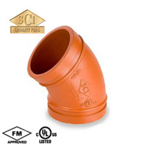 Smith Cooper 2 1/2 in. Grooved 45° Elbow - Standard Radius