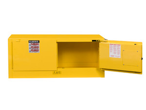 Justrite Sure-Grip® EX Classic Manual Close 30 Gal Yellow Safety Cabinets For Flammables