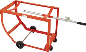 MECO Rock-It Barrel Lift and Drum Stand With 5 in. Polyolefin Wheels & 3 in. Polyolefin Casters