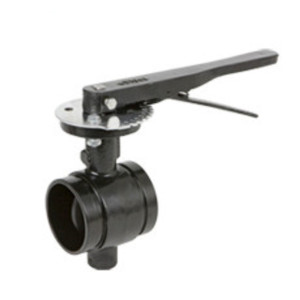 Smith Cooper 5 in. Lever Handle Butterfly Valve w/EPDM Seals & EPDM Coated Iron Disc, Grooved End