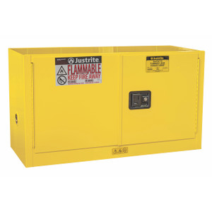 Justrite Sure-Grip Ex 17 Gallon Piggyback Cabinet - Manual Close
