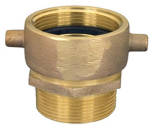 Dixon 2 1/2 in. NH(NST) x 1 1/2 in. NPT Pin Lug Brass Female Swivel to Male Adapter