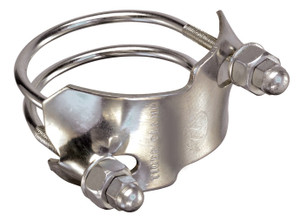 Kuriyama 3 in. Stainless Steel Counterclockwise Spiral Double Bolt Tiger Clamp