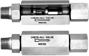 Check-All Valve Mini-Check Carbon Steel Check Valves - 1/8 in. - Male NPT - Female NPT