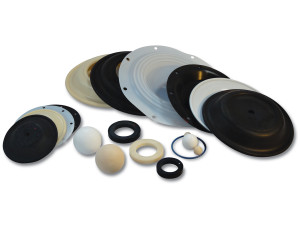 Nomad Elastomer Replacement PTFE Valve Seat & O-Ring for Wilden 3 in. AODD Pumps - 15-1200-55