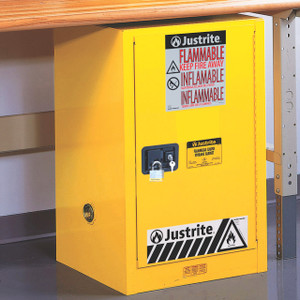 Justrite Sure-Grip EX 12 Gallon Compac Safety Cabinet - Self-Closing