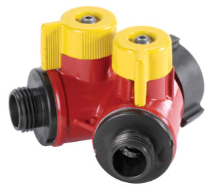 POK 2 Way BiPok Wildland Valves 1.0" F NST Inlet (2) 1.0" M NST Outlets - 1.0" - 1.0" - Short