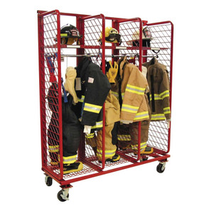 Red Rack Turnout Gear Lockers - John M. Ellsworth Company