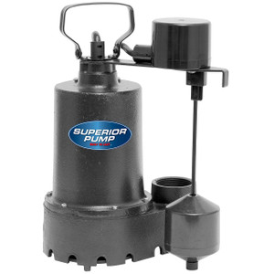 Decko 92341 1/3 HP Cast Iron Sump Pump with Vertical Float Switch - 46 GPM