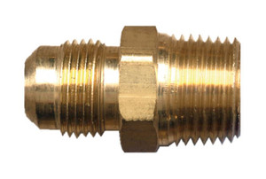 Gas-Flo Brass S.A.E. 45° Flare Connector - Tube to Male Pipe Thread Fitting - 3/8" - 1/2" - 1,000