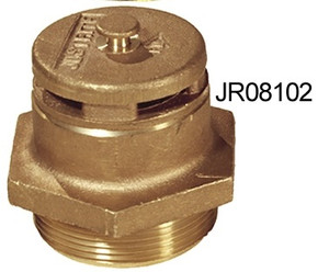 Justrite Vertical Brass & Poly Drum Vents - Brass Vent for Petroleum Fluids - Automatic - 3/4 in.