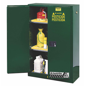 Justrite Sure-Gip Ex Safety 45 GalCabinets for Pesticides - 2 Door Manual