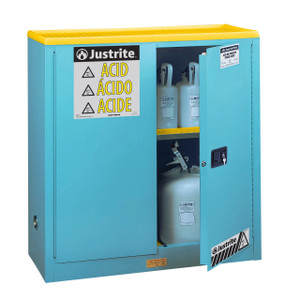 Justrite Sure-Grip Ex 30 Gallon Classic Safety Cabinet for Corrosives - Manual Close