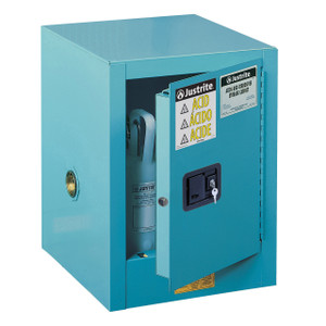 Justrite Sure-Grip Ex 4 Gallon Countertop Cabinet for Corrosives - Self-Close