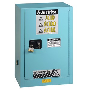 Justrite Sure-Grip Ex 12 Gallon Compac Cabinet for Corrosives - Manual Close